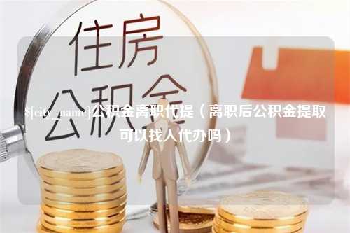 许昌公积金离职代提（离职后公积金提取可以找人代办吗）